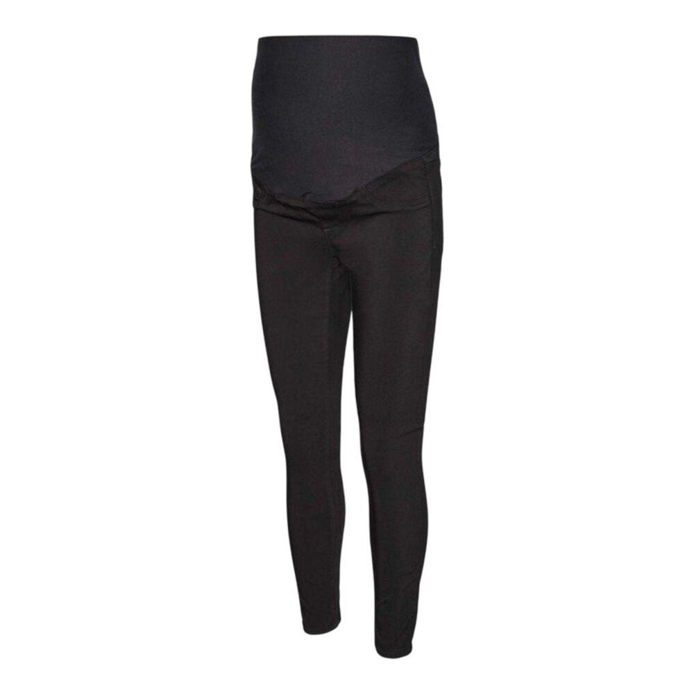 Mamalicious Womens/Ladies Plain Slim Jeggings / Black